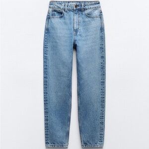 Zara High Waisted Mom Fit Jeans